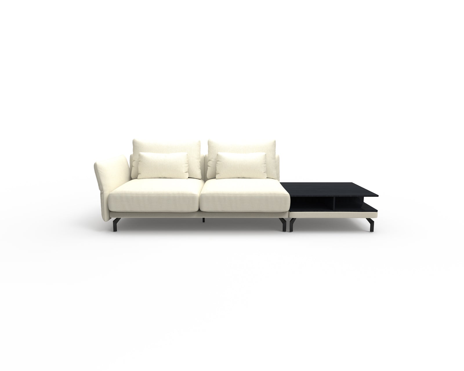 Seagull 2 Seater Sofa with Shelf Table (Right)